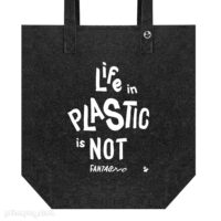 Τσάντα πολλαπλών χρήσεων από τσόχα (felt) Life in Plastic is not Fantastic