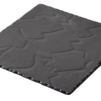 BASALT "MATT SLATE" SQUARE PLATE 25CM