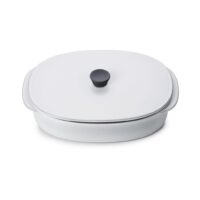 CARACTERE CULINAIRE WHITE CUMULUS RECT DISH WITH LID 19X13 19X13X6,8CM 550ML