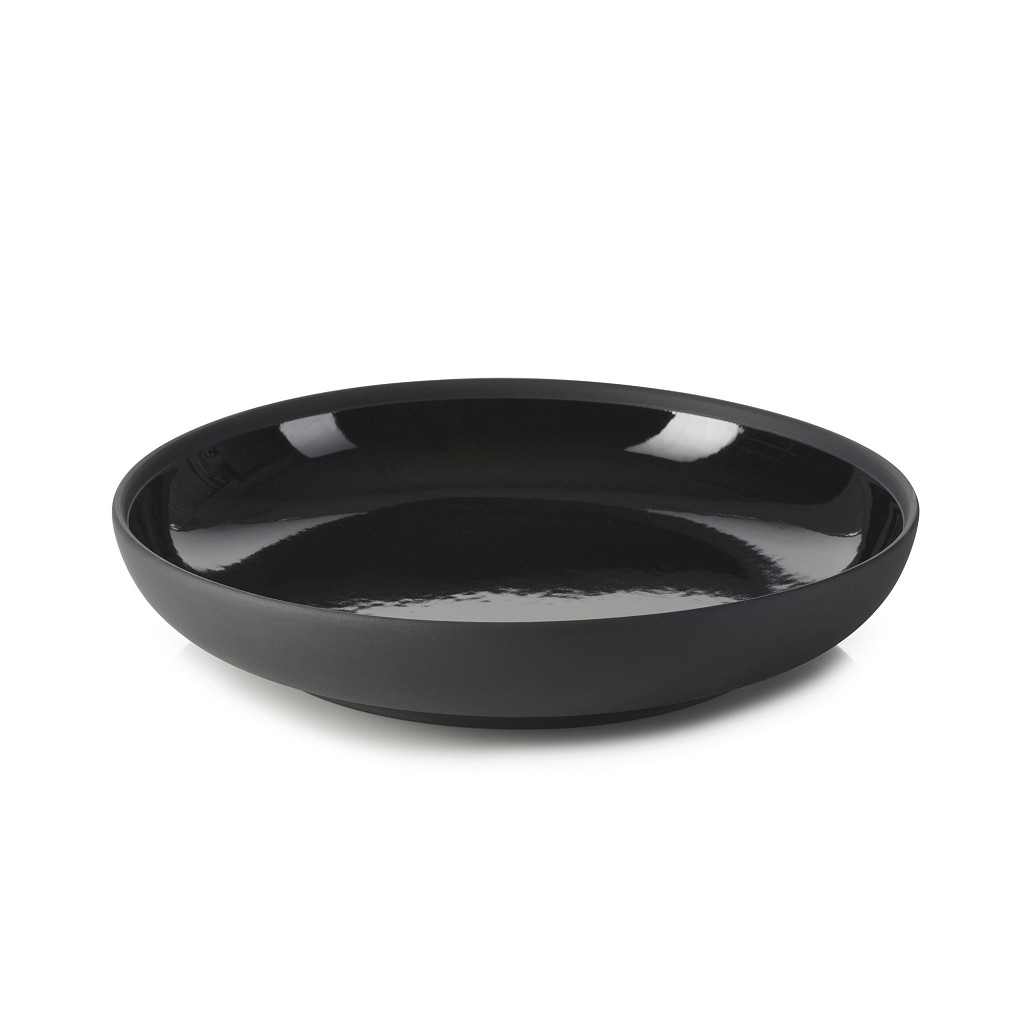 SOLID BLACK GOURMET PLATE 23CM 700ML