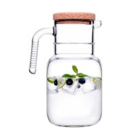 HOOP JUG 1500ML W/CORK LID H:22,4 D:16CM P/144 GB1.OB6