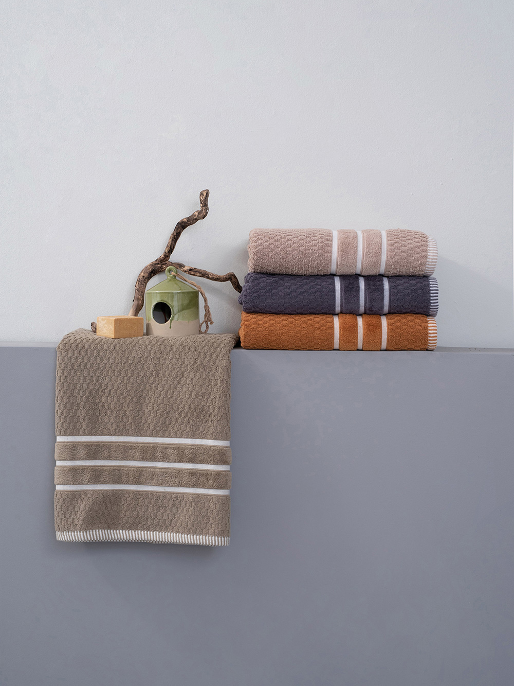 Πετσέτα Προσώπου Towels Collection 50x90 KENSHO KHAKI